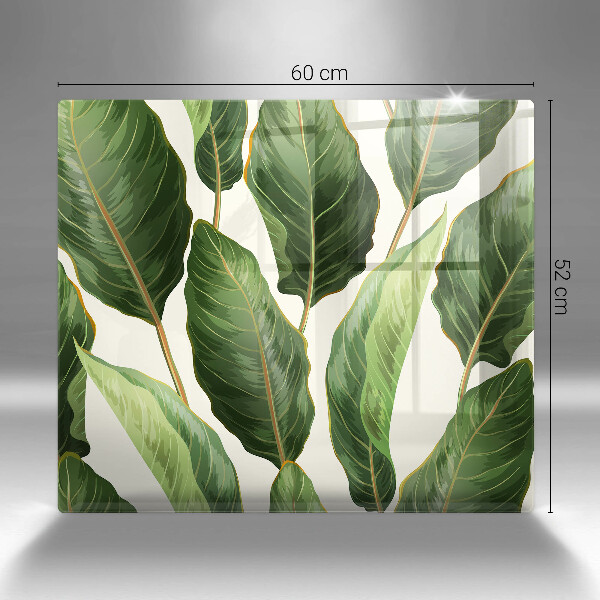 Steklena podloga za rezanje Bananini listi