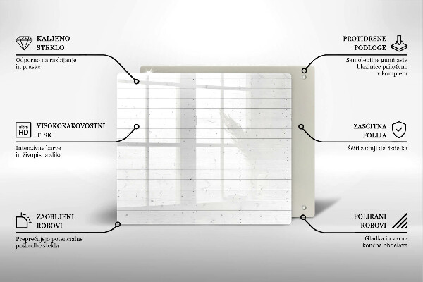 Steklena podloga za rezanje Moderne svetle table