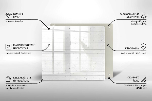 Steklena podloga za rezanje Moderne svetle table