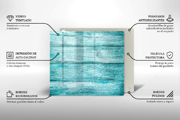 Steklena podloga za rezanje Vintage lesene deske