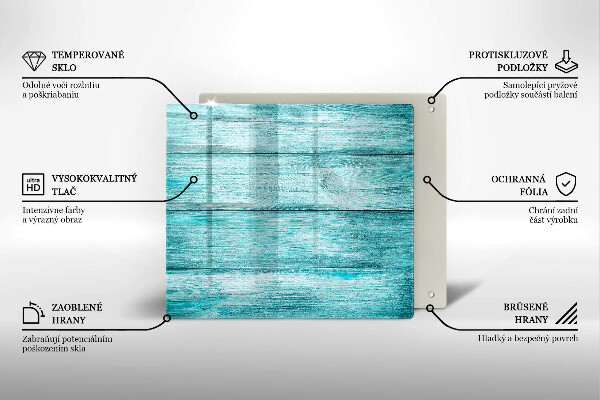 Steklena podloga za rezanje Vintage lesene deske