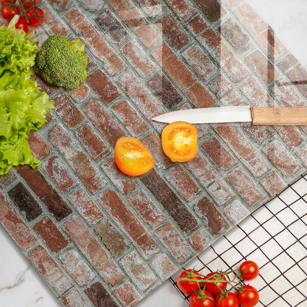 Steklena podloga za rezanje Stara opečna stena