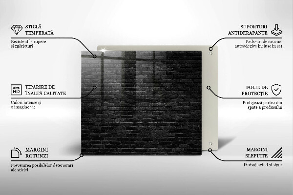 Steklena podloga za rezanje Stenska opečna stena