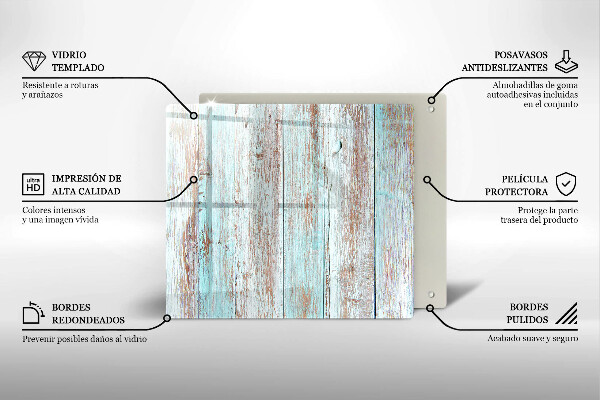 Steklena podloga za rezanje Stare vintage deske