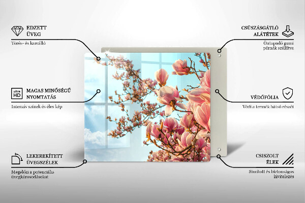 Steklena podloga za rezanje Drevo rožnatih cvetov