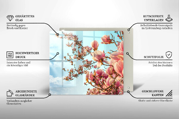 Steklena podloga za rezanje Drevo rožnatih cvetov