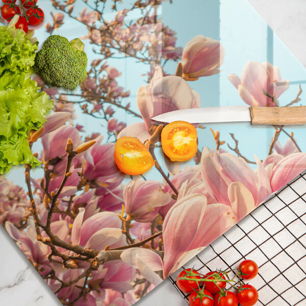 Steklena podloga za rezanje Drevo rožnatih cvetov