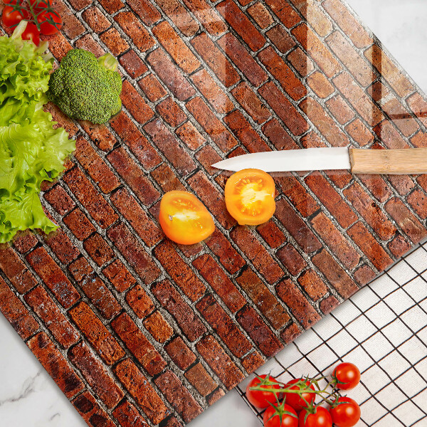 Steklena podloga za rezanje Stena iz opečne stene