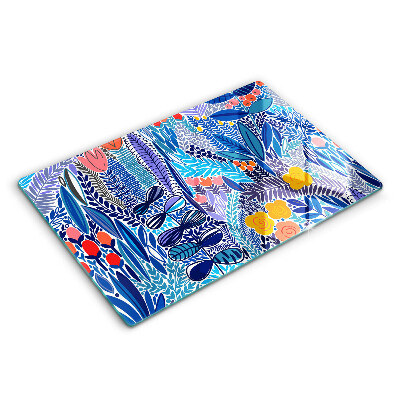 Steklena podloga za rezanje Pobarvan travnik