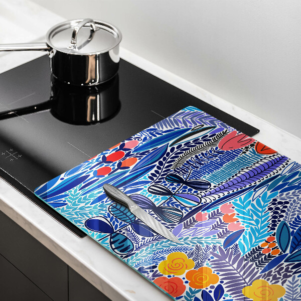 Steklena podloga za rezanje Pobarvan travnik