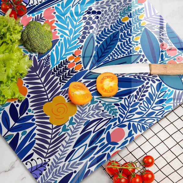 Steklena podloga za rezanje Pobarvan travnik