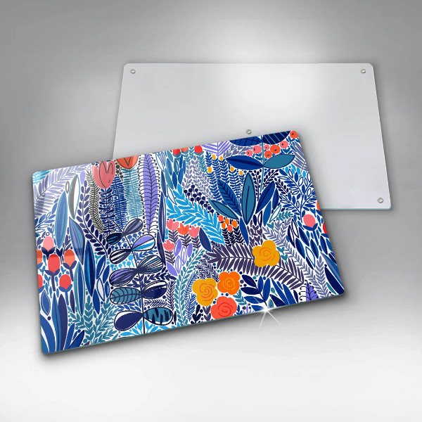 Steklena podloga za rezanje Pobarvan travnik