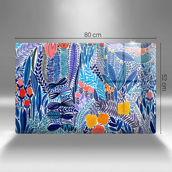 Steklena podloga za rezanje Pobarvan travnik