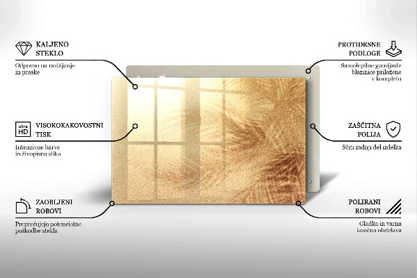 Steklena podloga za rezanje Počitnice na peščeni plaži