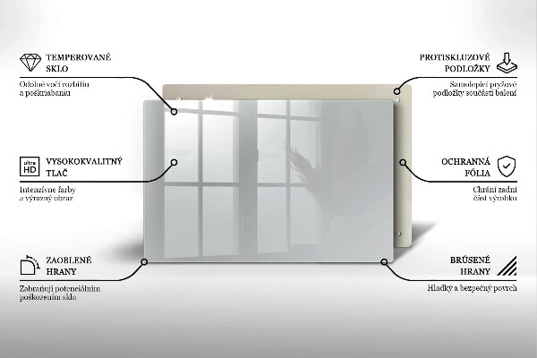Steklena podloga za rezanje Siva barva