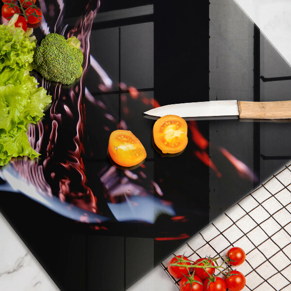 Steklena podloga za rezanje Kozarec rdečega vina