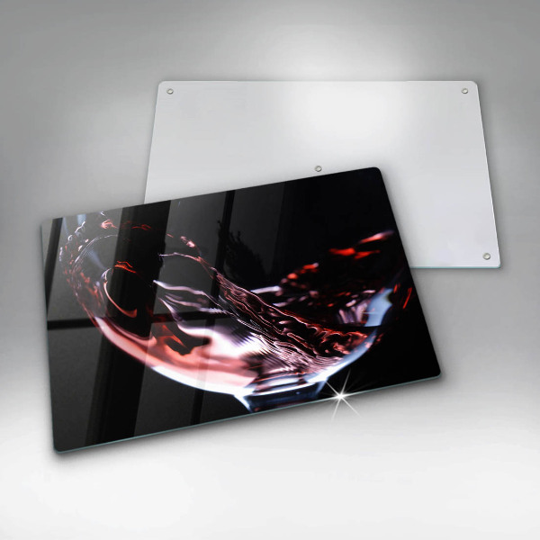 Steklena podloga za rezanje Kozarec rdečega vina