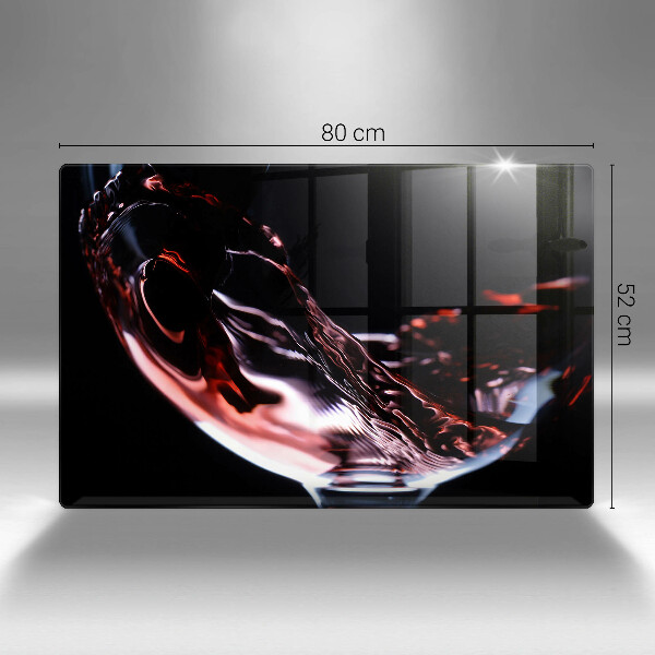 Steklena podloga za rezanje Kozarec rdečega vina