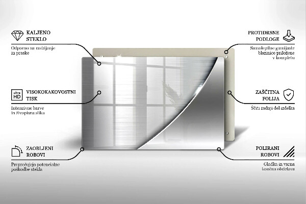 Steklena podloga za rezanje Kovinske oblike