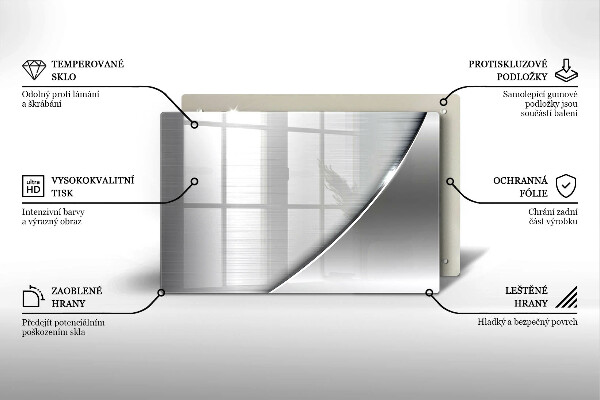Steklena podloga za rezanje Kovinske oblike