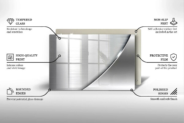 Steklena podloga za rezanje Kovinske oblike