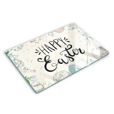 Steklena podloga za rezanje Happy Easter