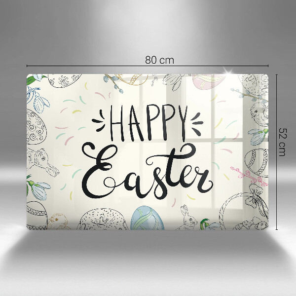 Steklena podloga za rezanje Happy Easter
