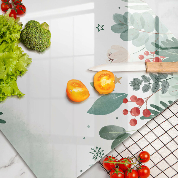 Steklena podloga za rezanje Akvarelni listi