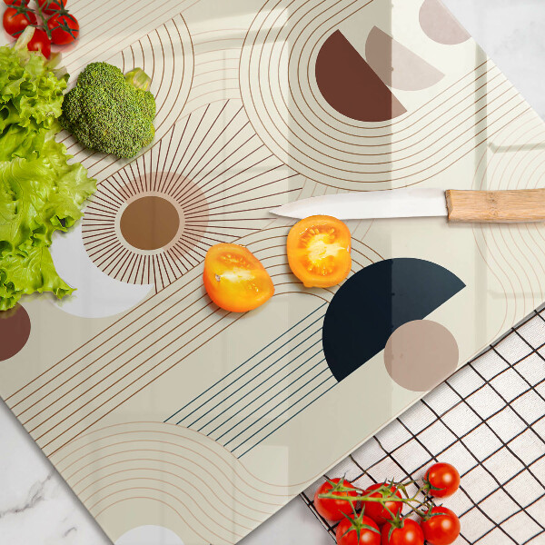 Steklena podloga za rezanje Boho geometrijske oblike
