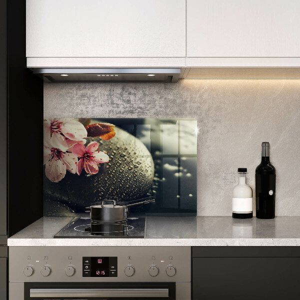 Steklena podloga za rezanje Rože zen kamni