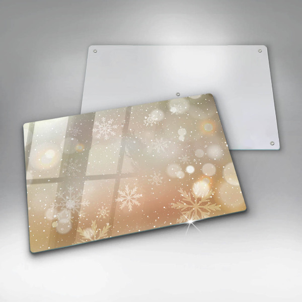 Steklena podloga za rezanje Snežinke