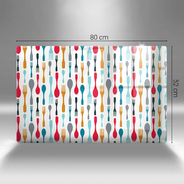 Steklena podloga za rezanje Ilustracija žlice