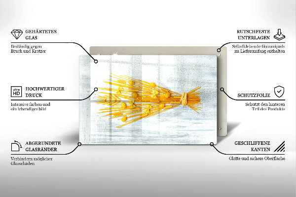 Steklena podloga za rezanje Testenine
