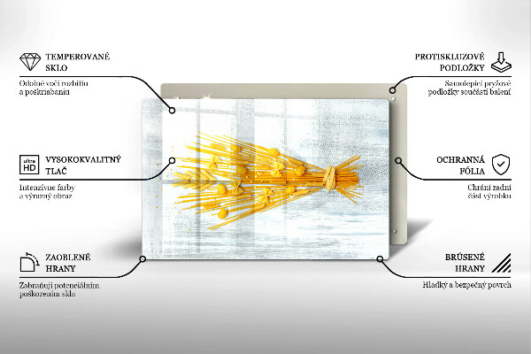 Steklena podloga za rezanje Testenine