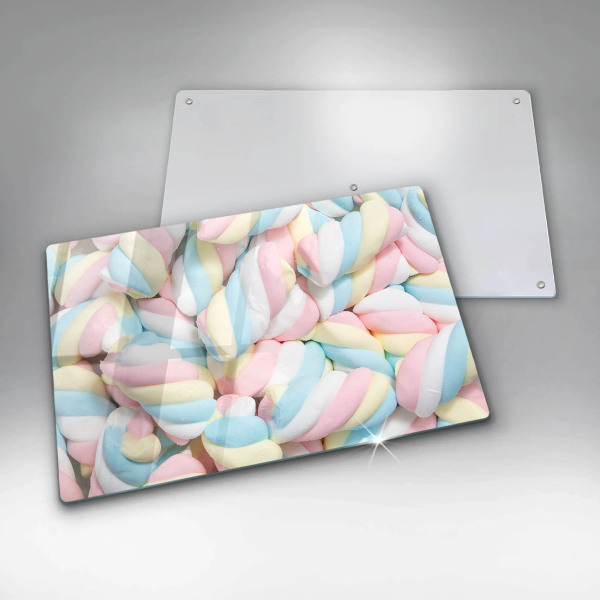 Steklena podloga za rezanje Pisani marshmallows