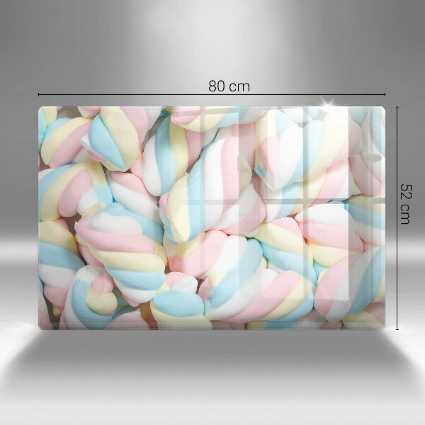 Steklena podloga za rezanje Pisani marshmallows