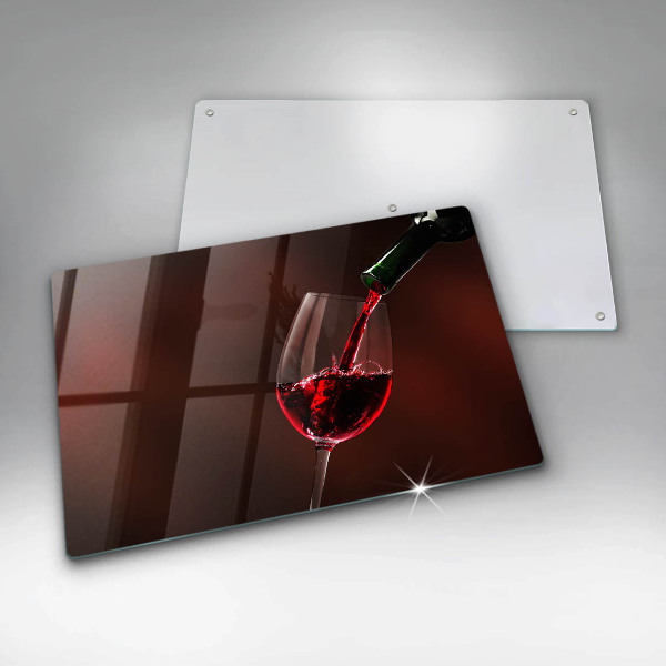 Steklena podloga za rezanje Kozarec vina