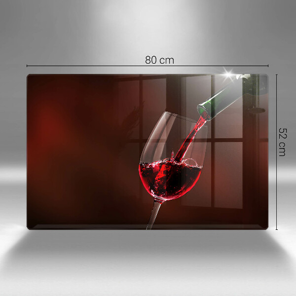 Steklena podloga za rezanje Kozarec vina