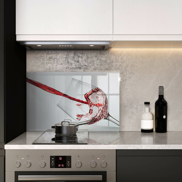 Steklena podloga za rezanje rdeče vino