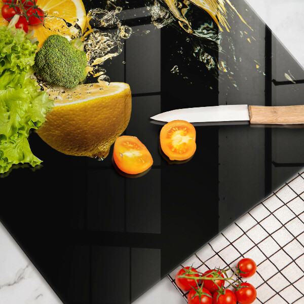 Steklena podloga za rezanje Sočno sadje limone