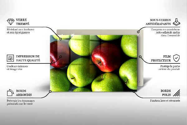 Steklena podloga za rezanje Sočna jabolka