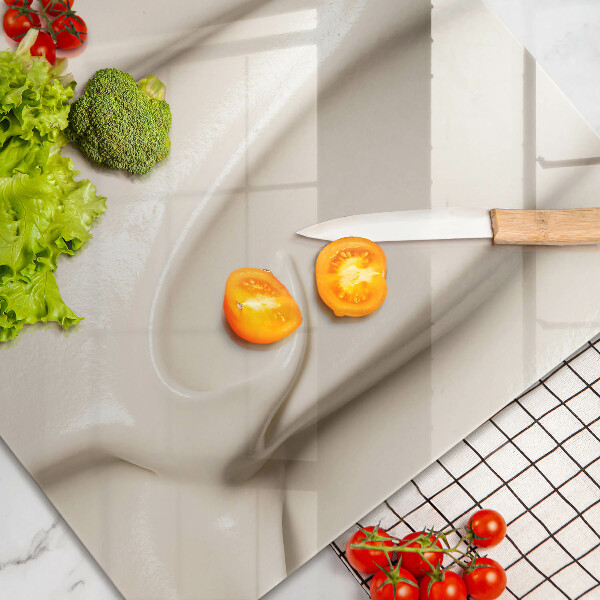 Steklena podloga za rezanje Kremni sladoled