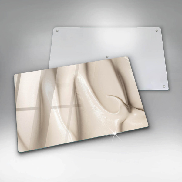 Steklena podloga za rezanje Kremni sladoled