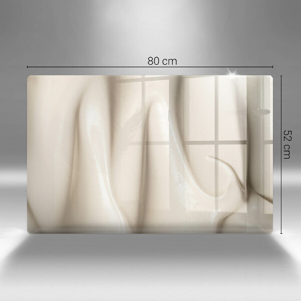 Steklena podloga za rezanje Kremni sladoled