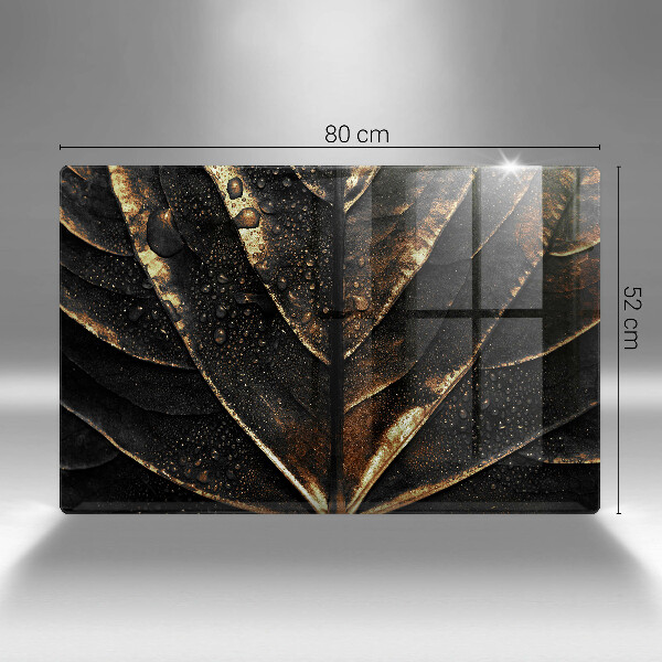 Steklena podloga za rezanje Zlati lističi