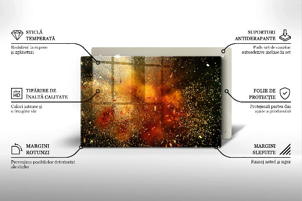 Steklena podloga za rezanje Pisane začimbe