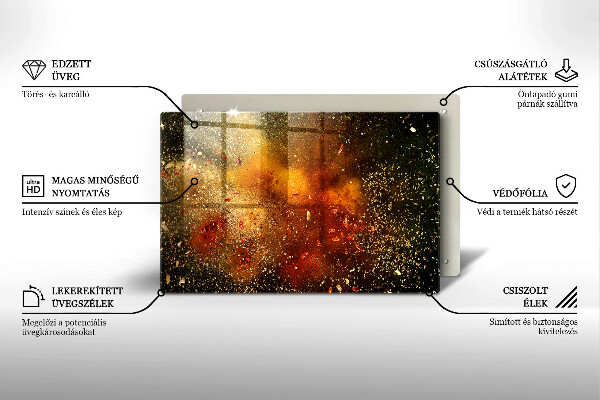 Steklena podloga za rezanje Pisane začimbe