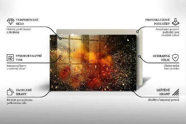 Steklena podloga za rezanje Pisane začimbe