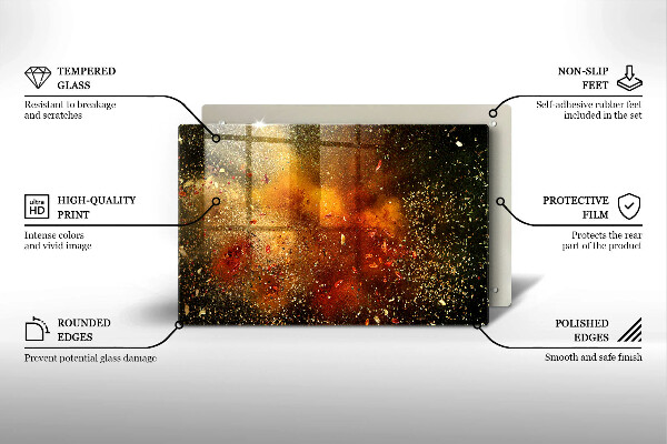 Steklena podloga za rezanje Pisane začimbe