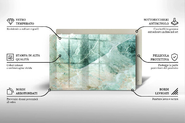 Steklena podloga za rezanje Kamnita struktura